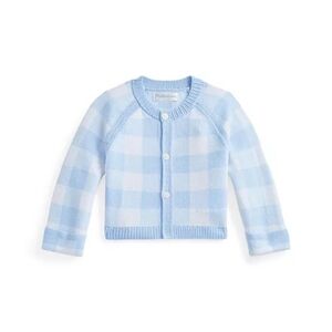 POLO RALPH LAUREN baby girl or boy Gingham Cotton Cardigan